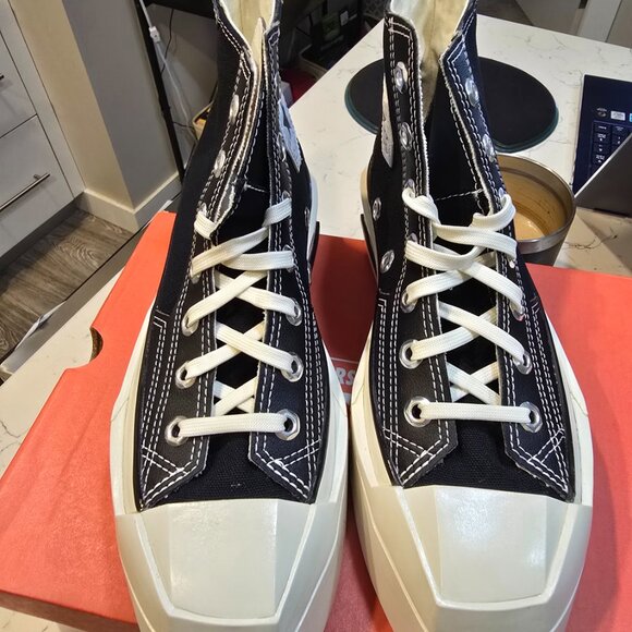 Converse Chuck 70 De Luxe Squared 'Black' - A06435C Womens Size 7 Shoes NEW - Picture 5 of 10